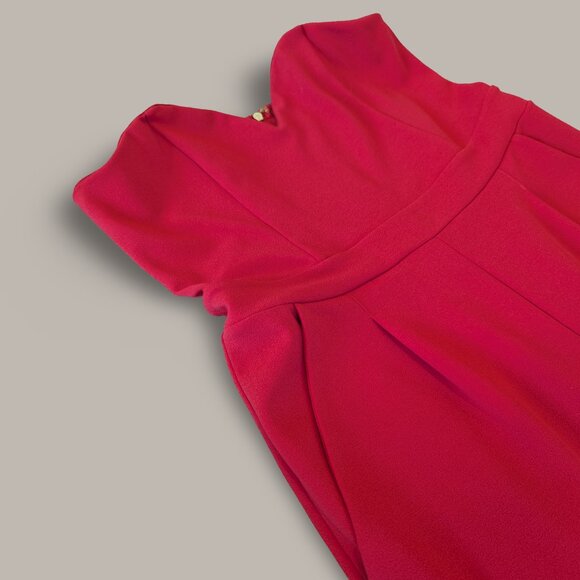 Express Red Strapless Jumpsuit with Pockets - Size 10 - Picture 2 of 7